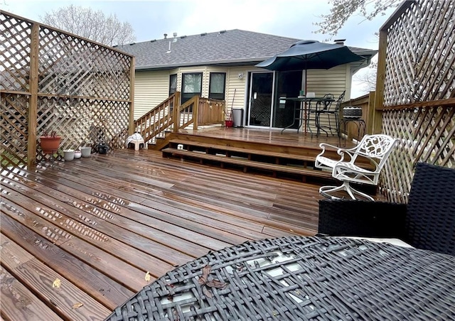 8200 Chas Cir, Pleasant Valley, MO 64068 - view of wooden terrace