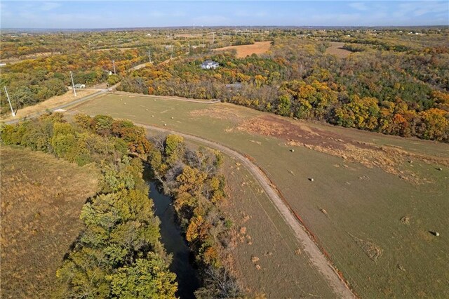 33345 W 95th St, De Soto, KS 66018 - aerial overview of property's location with a forest
