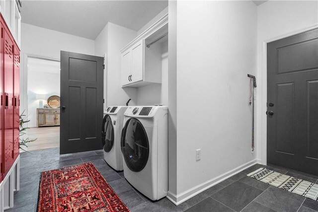 38 Lakeview Ln, Linn Valley, KS 66040 - laundry room with cabinet space and washer and clothes dryer