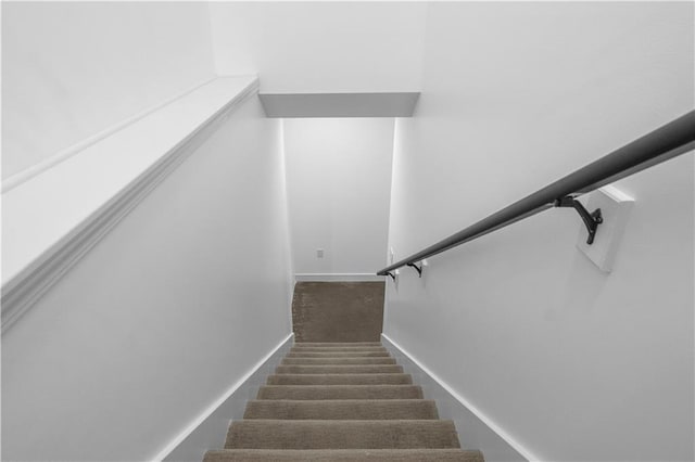 38 Lakeview Ln, Linn Valley, KS 66040 - stairway featuring carpet flooring and baseboards
