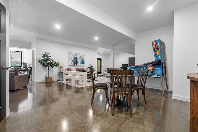 38 Lakeview Ln, Linn Valley, KS 66040 - dining room with finished concrete flooring and recessed lighting