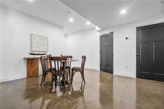 38 Lakeview Ln, Linn Valley, KS 66040 - dining space with concrete flooring and recessed lighting
