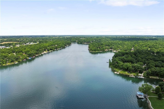 38 Lakeview Ln, Linn Valley, KS 66040 - drone / aerial view of a forest and a nearby body of water