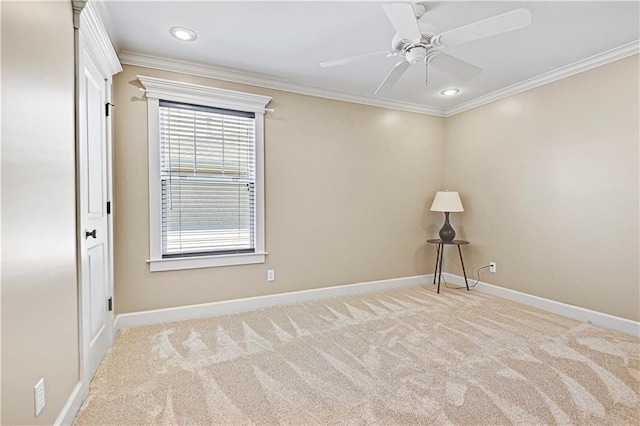 3205 SW Rockbridge Dr, Lees Summit, MO 64081 - empty room featuring crown molding, carpet, and baseboards