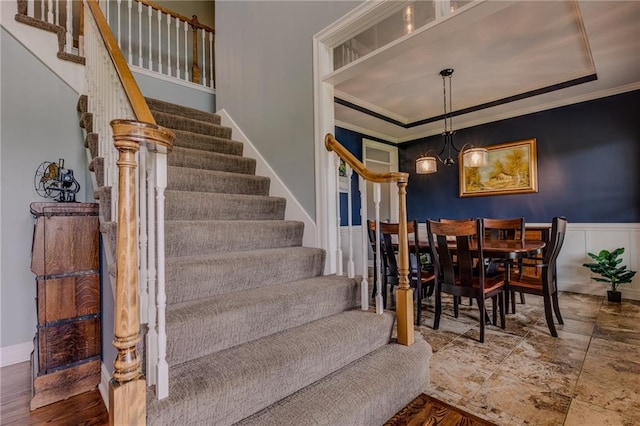 25477 Crestview Dr, Paola, KS 66071 - stairs featuring ornamental molding