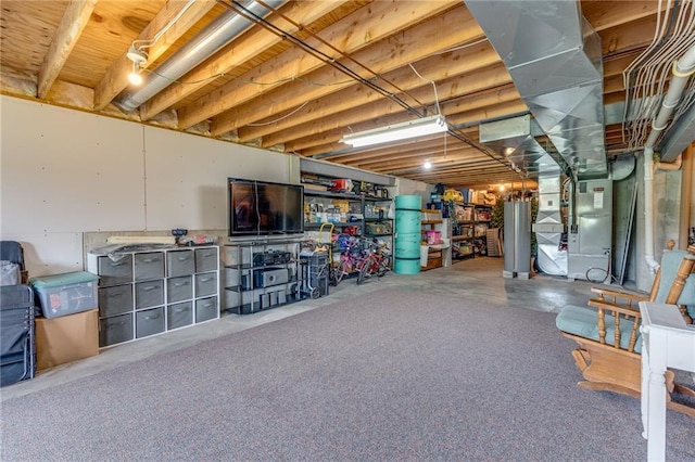25477 Crestview Dr, Paola, KS 66071 - unfinished basement with water heater