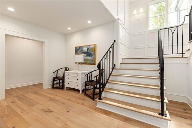 11316 W 170th Ter, Overland Park, KS 66221 - staircase featuring wood finished floors, recessed lighting, and baseboards