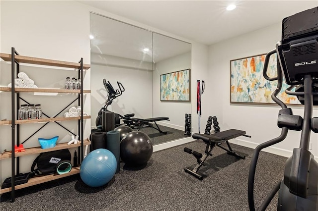 11316 W 170th Ter, Overland Park, KS 66221 - workout area featuring baseboards and recessed lighting