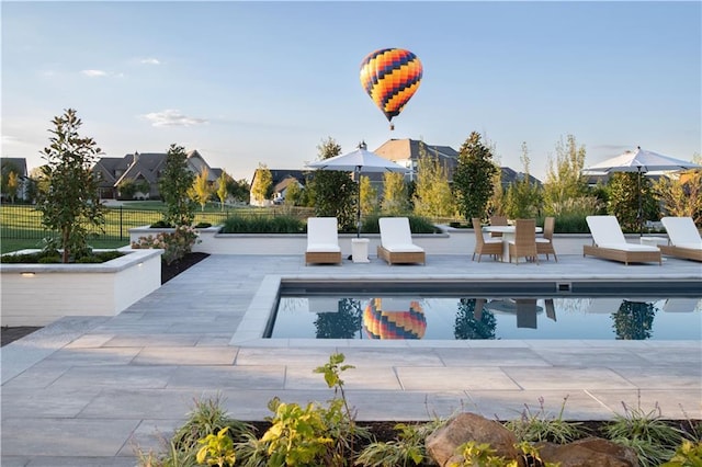 11316 W 170th Ter, Overland Park, KS 66221 - view of pool featuring a patio area and a residential view