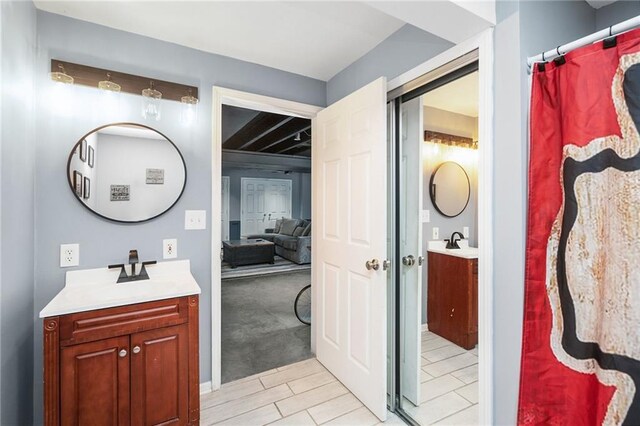 bathroom featuring vanity