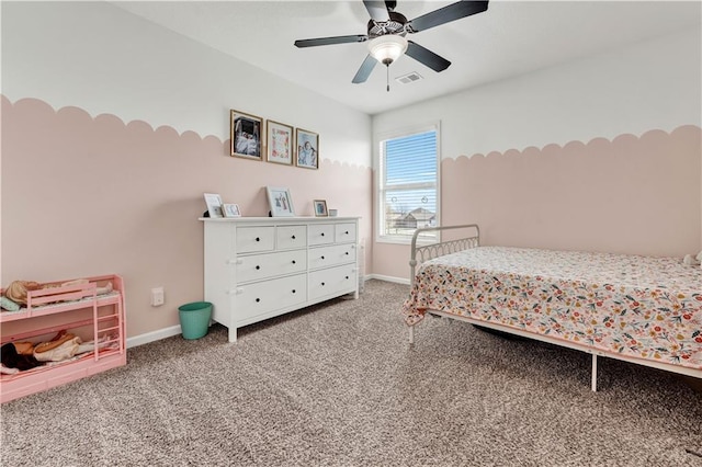 1237 Hillmann Ln, Warrensburg, MO 64093 - carpeted bedroom featuring baseboards and a ceiling fan