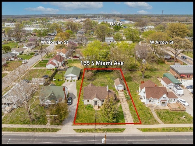 165 S Miami Ave, Marshall, MO 65340 - birds eye view of property featuring a residential view