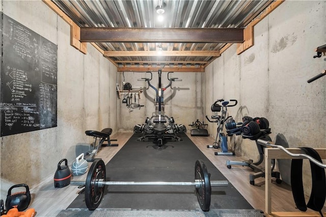 view of workout area