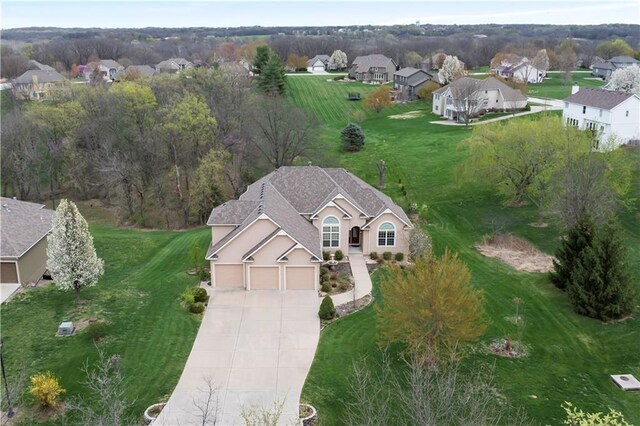 drone / aerial view featuring a residential view