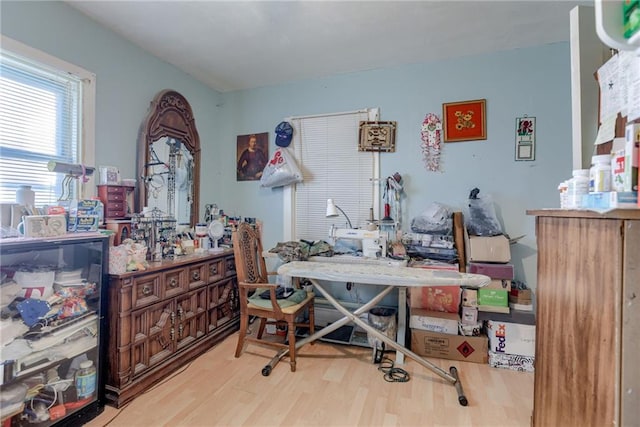 office with wood finished floors