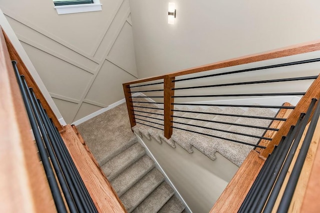 284 SW 1311th Rd, Holden, MO 64040 - staircase featuring carpet flooring