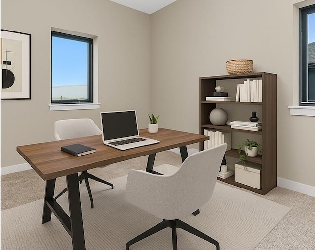 284 SW 1311th Rd, Holden, MO 64040 - carpeted home office featuring baseboards and healthy amount of natural light