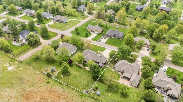 drone / aerial view with a residential view