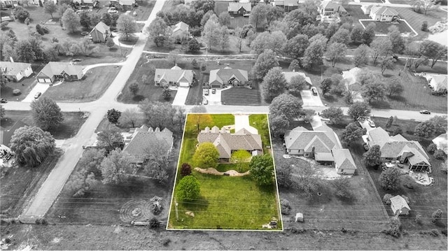 birds eye view of property featuring a residential view