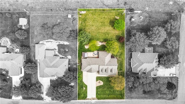 aerial view with a residential view