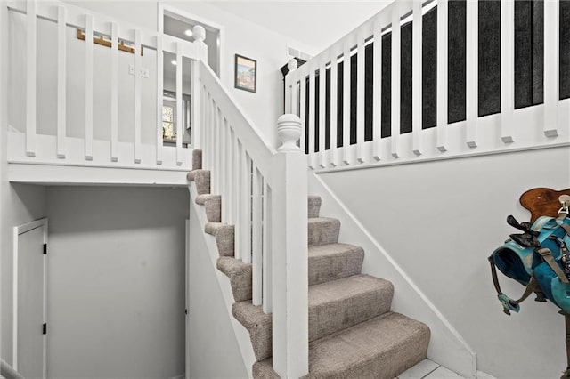 view of stairway
