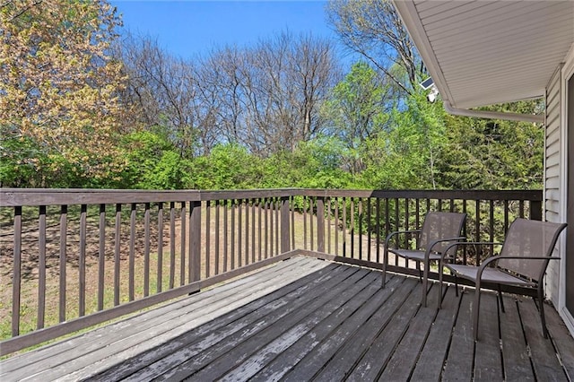 view of wooden deck