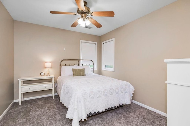 9011 NE 91st Ter, Kansas City, MO 64157 - bedroom featuring carpet flooring, baseboards, and a ceiling fan