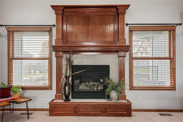 16011 Cedar St, Basehor, KS 66007 - detailed view of carpet flooring and a glass covered fireplace