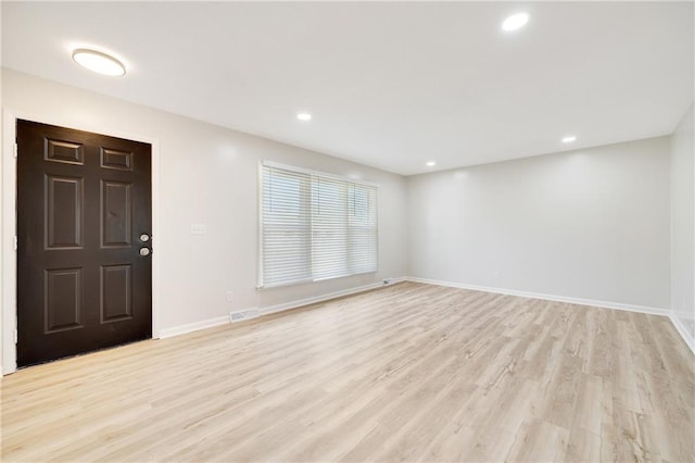 108 W Walnut St, Blue Springs, MO 64015 - interior space with recessed lighting, light wood-style flooring, baseboards, and visible vents