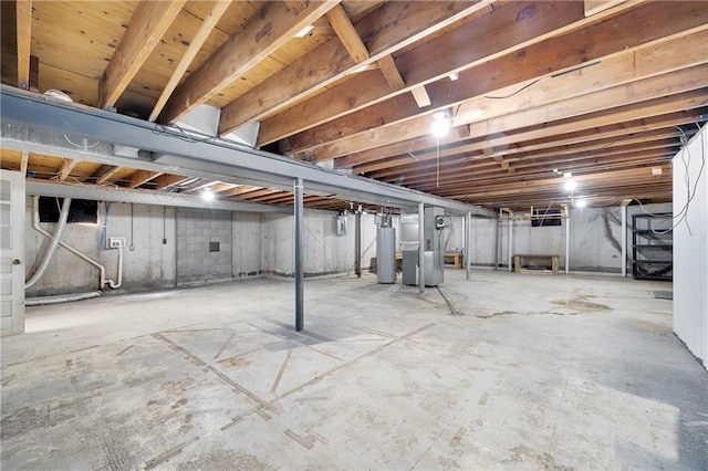 108 W Walnut St, Blue Springs, MO 64015 - unfinished basement with heating unit and water heater