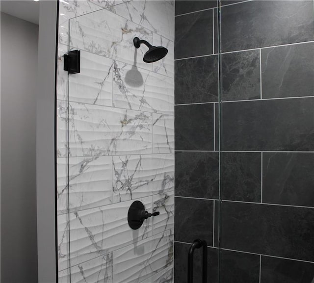 details featuring a stall shower