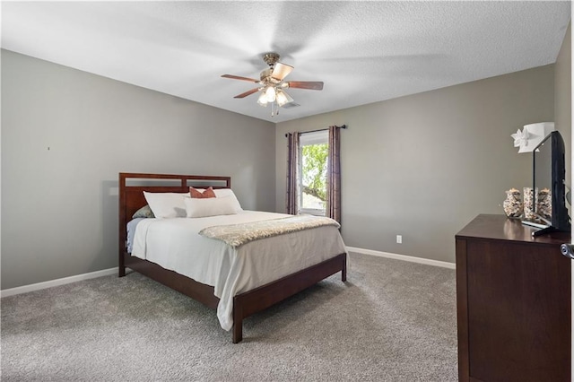 5316 NE Northgate Xing, Lees Summit, MO 64064 - carpeted bedroom with baseboards, a ceiling fan, and a textured ceiling