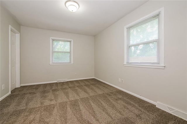 interior space with visible vents and baseboards