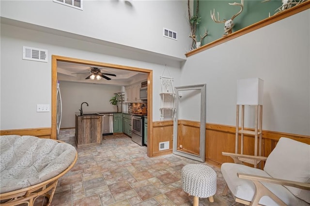 2102 W Dennis Ave, Olathe, KS 66061 - interior space with stone finish flooring and visible vents