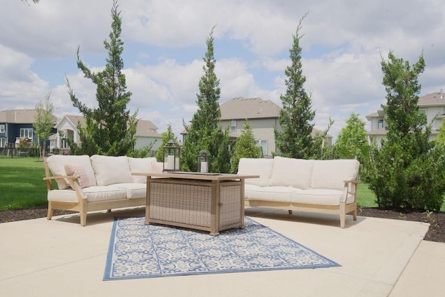 10300 W 174th St, Overland Park, KS 66221 - view of patio / terrace with an outdoor living space and a residential view