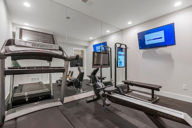 10300 W 174th St, Overland Park, KS 66221 - exercise room featuring recessed lighting and baseboards