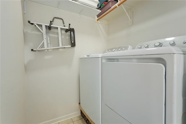 2118 NE 107th Ter, Kansas City, MO 64155 - washroom with laundry area, washing machine and clothes dryer, and baseboards