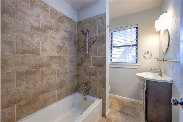 220-222 W Armour Blvd, Kansas City, MO 64111 - bathroom with vanity, baseboards, bathtub / shower combination, and toilet