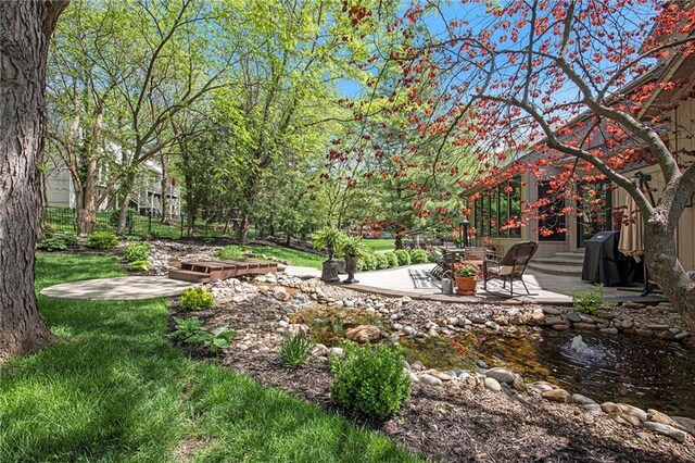 view of yard with a patio