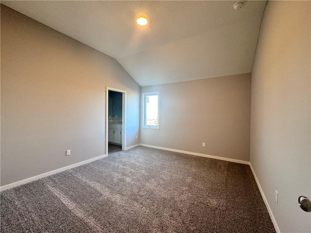 11432 S Langley St, Olathe, KS 66061 - interior space featuring baseboards, vaulted ceiling, and carpet floors