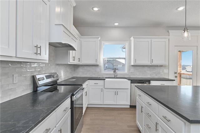 11448 S Langley St, Olathe, KS 66061 - kitchen featuring plenty of natural light, a sink, appliances with stainless steel finishes, and white cabinets