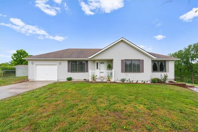 31455 Lyman Ln, Excelsior Springs, MO 64024 - single story home featuring driveway, a garage, and a porch