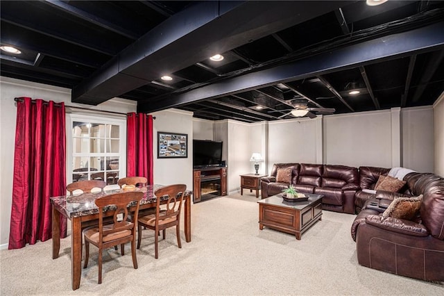 view of carpeted living room