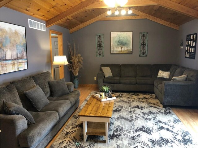 12301 S Stubbs Rd, Overbrook, KS 66524 - living room featuring wood ceiling, wood finished floors, and a ceiling fan