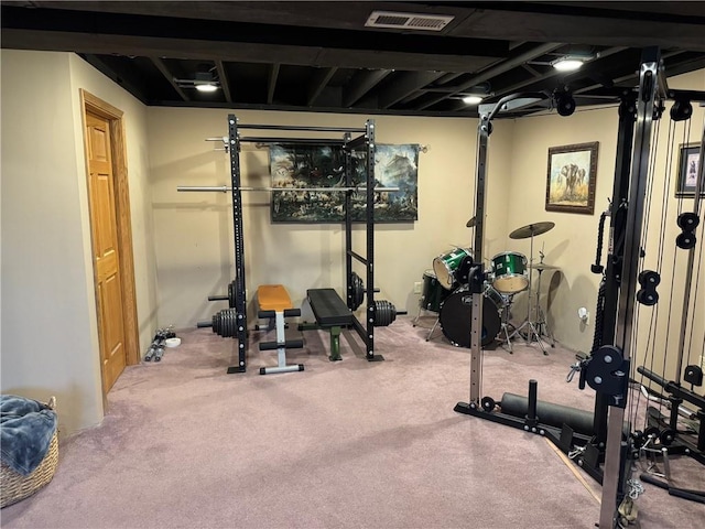12301 S Stubbs Rd, Overbrook, KS 66524 - workout room with carpet flooring