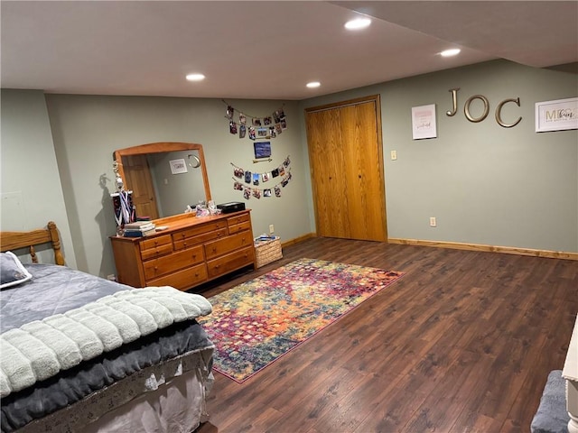12301 S Stubbs Rd, Overbrook, KS 66524 - bedroom featuring recessed lighting and wood finished floors