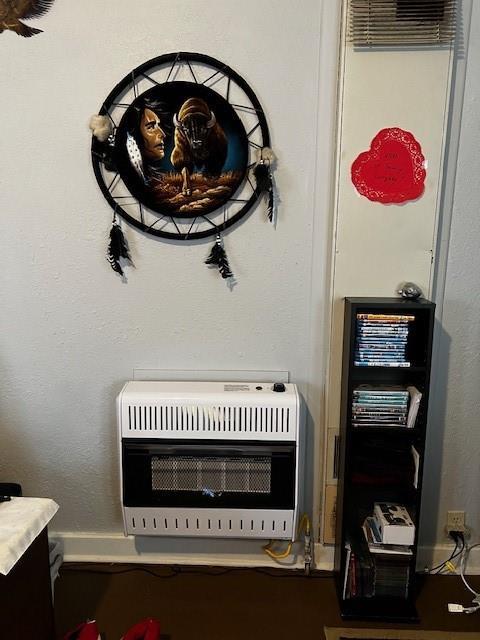 interior details with heating unit