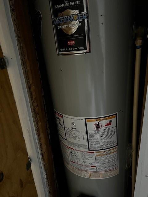 details featuring gas water heater