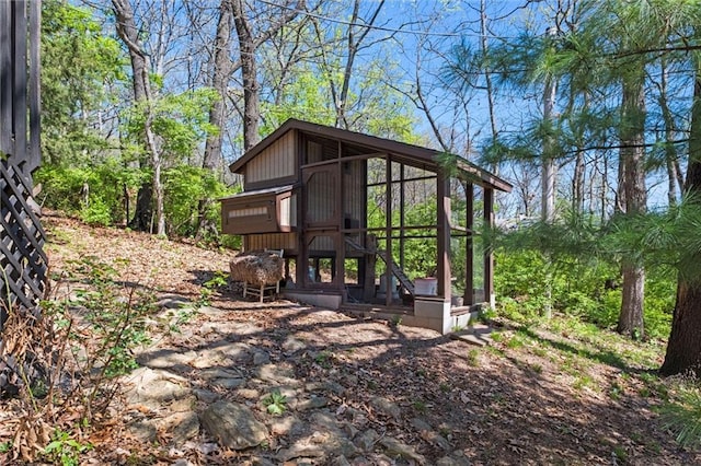 view of poultry coop