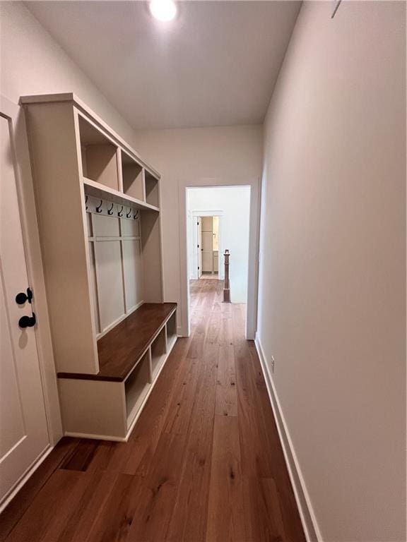 16372 Spring Valley St, Gardner, KS 66030 - mudroom featuring hardwood / wood-style floors and baseboards